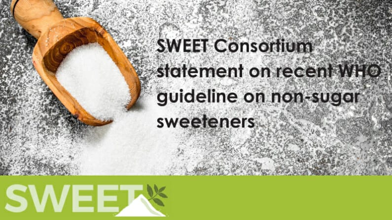 SWEET Consortium position: WHO guideline on non-sugar sweeteners